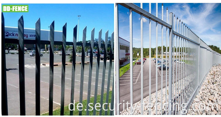 Verzinkter Stahl -Eisen -Sicherheit Garten Europa Palisade Zaunpaneel Metall Palisade Zaun